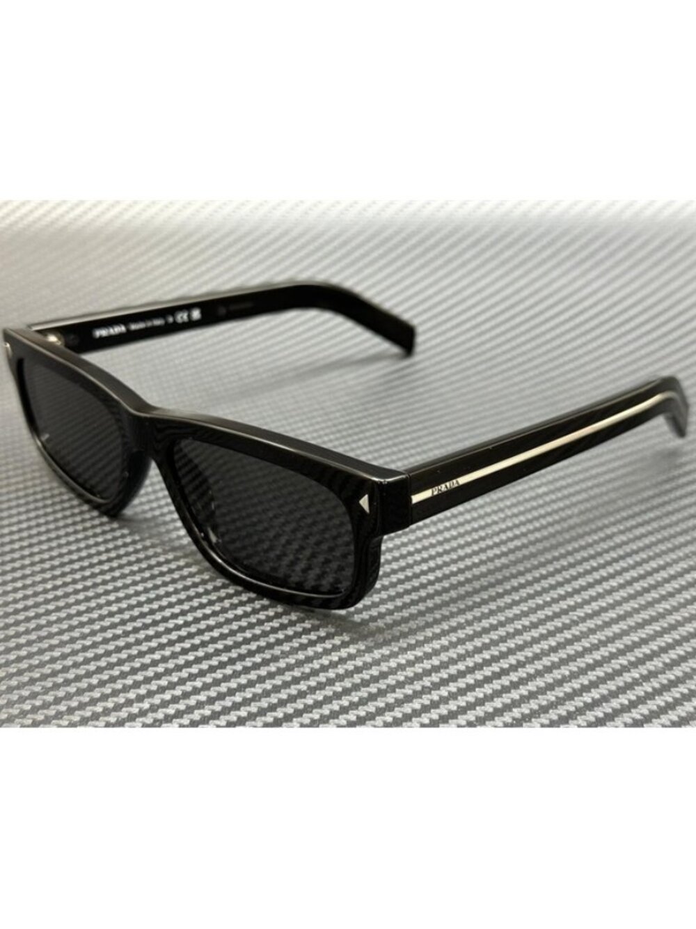 New PRADA Men Black Sunglasses 55-17-145